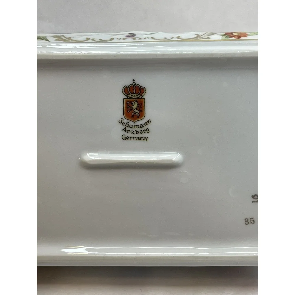 Vintage Schumann Bavaria Arzberg Germany  Porcelain Jewelry‎ Box & Trinket Dish